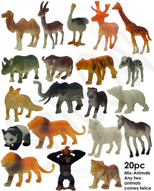 Neel Wildlife Model Children Puzzle Early Education Gift Mini Jungle Animal Toy Set Realistic Animal Figures Toys for Kids