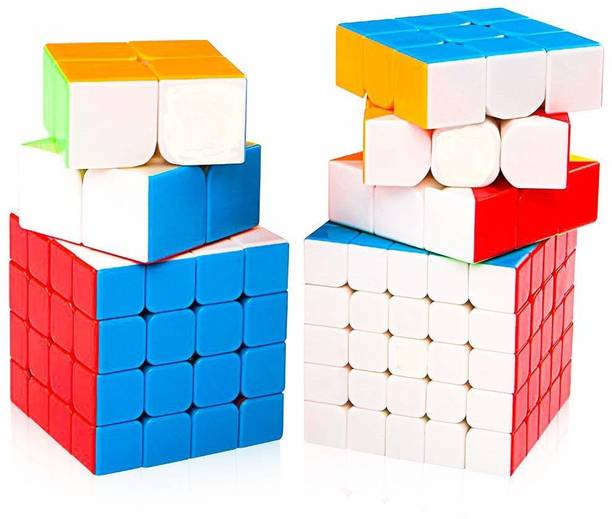 Neel Combo Cube Set of 2x2 3x3 4x4 5x5 High Speed Stickerless Puzzle Game,Multicolor