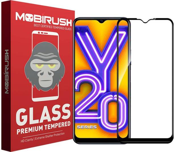 MOBIRUSH Edge To Edge Tempered Glass for Vivo Y20i