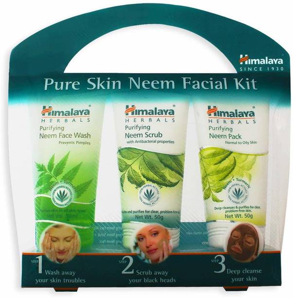 HIMALAYA Pure Skin Neem Facial Kit (Facewash 50ml, Scrub 50g & Face Pack 50g)