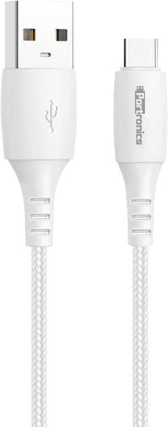 Portronics USB Type C Cable 2.4 A 1 m POR-1179 Konnect A Nylon Braided