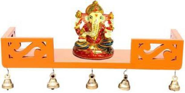 woodinto Wall Mount Temple For Home,Wooden Home Temple/Wall Shelf/Pooja Mandir MDF (Medium Density Fiber) Wall Shelf