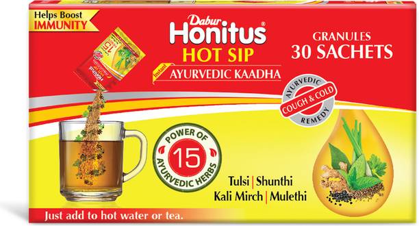 Dabur Honitus Hot Sip | Ayurvedic Kaadha | Power of 15 Ayurvedic Herbs