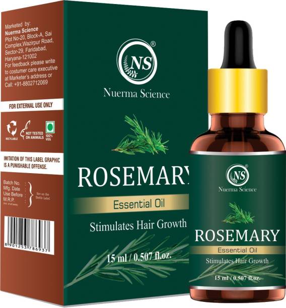Nuerma Science Rosemary Essential Oil 100% Pure Therapeutic Grade For Fast Hair Growth & Anti Hair Fall