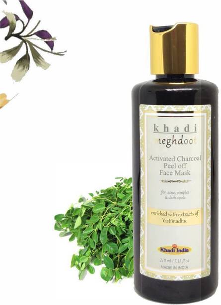 KHADI MEGHDOOT Activated Charcoal Peel Off Face Mask for Acne, Pimples & Dark Spots