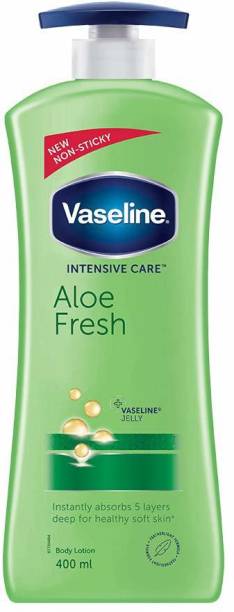 Vaseline Intensive Care Aloe Fresh Body Lotion, with Aloe Extract, Non Greasy, Non Sticky Formula For Hand & Body for Normal Skin 400 ml