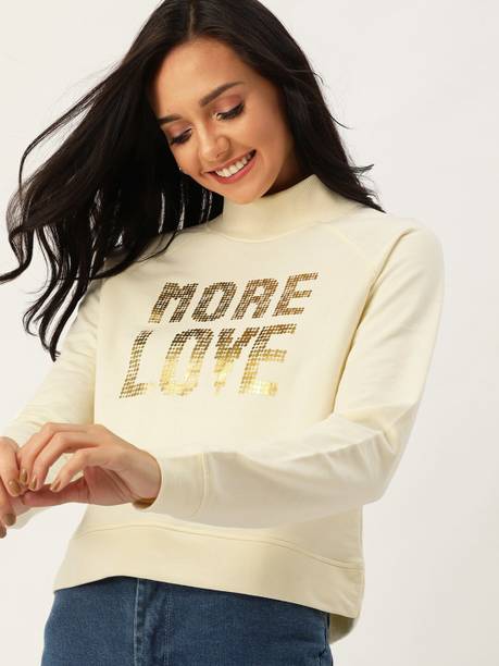 Dressberry Women Half Sleeve Printed Sweatshirt