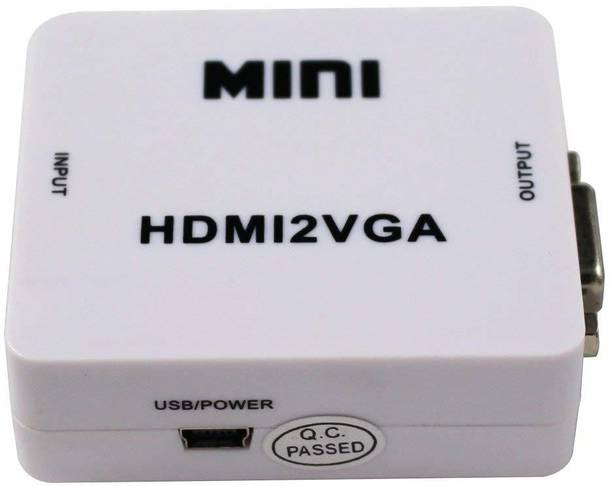 Tobo  TV-out Cable Mini HDMI to VGA Converter with Audio HDMI2VGA 1080P Adapter Connector TD-660VC