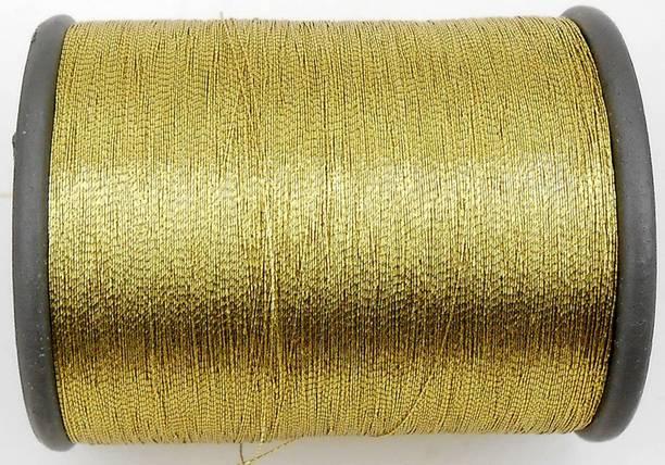 AN Sunshine Zari Thread-Metallic Thread for Embroidery-Beading-Jewellery making-Tassel making-Decorations-Bridle Purse making-Cards & Crafts Projects Colour - Very Light Gold, Size 50mmx40mm Pack of 2 pcs