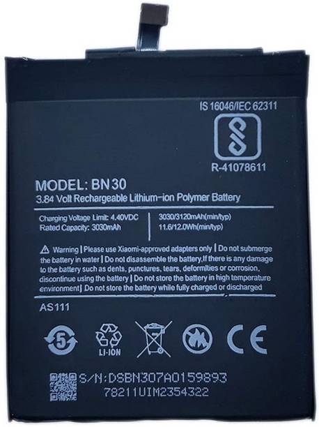 APTIVOS Mobile Battery For  Mi Redmi 4A (BN30) 3120 mAh