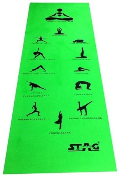 STAG Yoga Mantra ASANA Green, Black 4 mm Yoga Mat