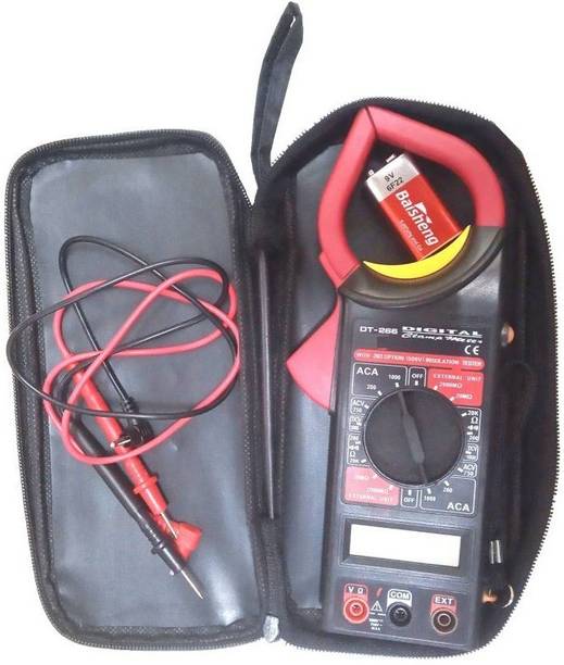 DCENTA New Improved Non-Contact Measurement Dt266 Digital Clamp Meter Dt-266 Handheld Ac/Dc Voltage, Ac Current, Resistance Tester, Buzzer & Data Hold Retention, Continuity Tester, Insulation Tester, Ohm, 261 Option, Full Overload Protection, Low Battery Indication & Over-Range Indication Electrical Measuring Tool High Quality Clip-On Meter Ammeter Voltmeter Digital Voltage Tester