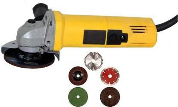 Qualigen Powerfull Heavy Quality 850W angle grinder Angle Grinder (110 mm Wheel Diameter) With 5Pcs Usefull Wheel set. Angle Grinder