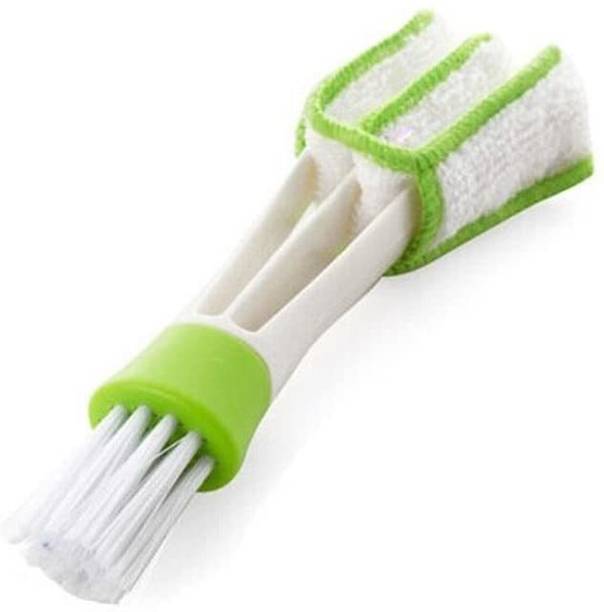 carempire Car Air Vent Cleaning Brush Double Ended Mini Dust Blind Cleaner, Car Vent Brush, Window Blind Brush, Hand Held Magic Brush Blind Duster for House, Car, Office, White and Green Vehicle Interior Cleaner
