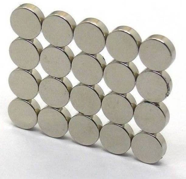 GMT 25 Pieces of 6mm x 3mm Neodymium Magnets - N52 Disc / Cylindrical magnets - Rare Earth Fridge, Office, Science projects Magnet Pack of 25 (Silver) Multipurpose Office Magnets Pack of 25