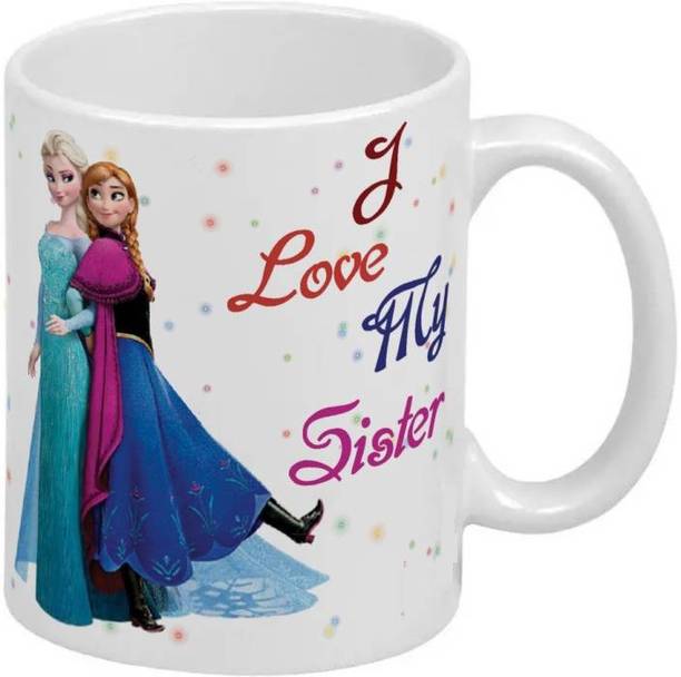 पाशुपतास्त्र I Love My Sister Happy Birthday Gift for Sister, Gifts for Sister Rakhi Gift, Raksha Bandhan Gift Bahen Ceramic Coffee (350 ml) सिरेमिक मग