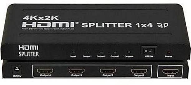 Tobo HDMI Splitter 1x4 1-in-4-out Ultra HD Full HD/3D | 1080P Media Streaming Device