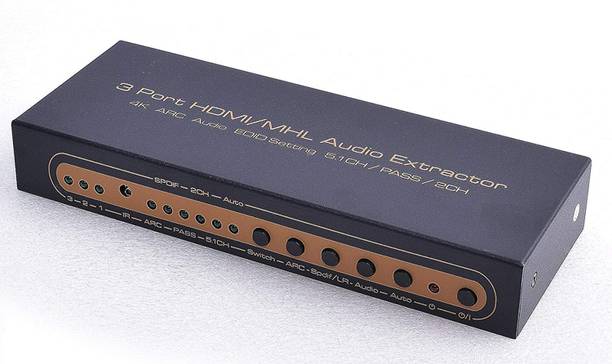 Tobo 3 Port HDMI Switch / Switcher with Remote, HDMI 3x1 Audio Extracto Media Streaming Device