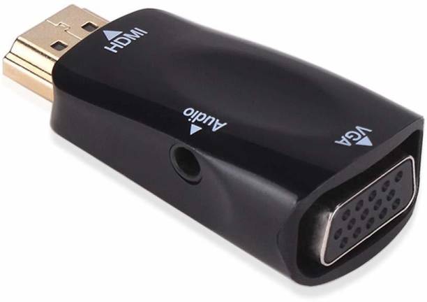 VOOCME HDMI to VGA Video Converter, HDMI Male to VGA Female Adapter WIth AV Audio Cable Gaming Adapter