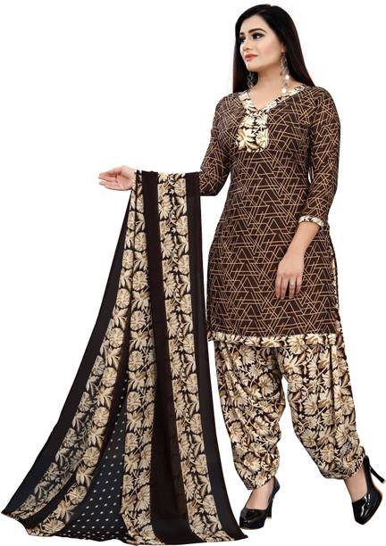 Unstitched Cotton Blend Salwar Suit Material Printed Price in India