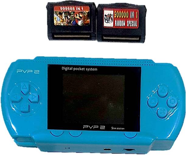 Clubics Gaming Console PVP2 Video Game - (Lite Blue) with Super Mario, Contra 1 GB with Super Mario 1 GB with Super Mario Limited Edition