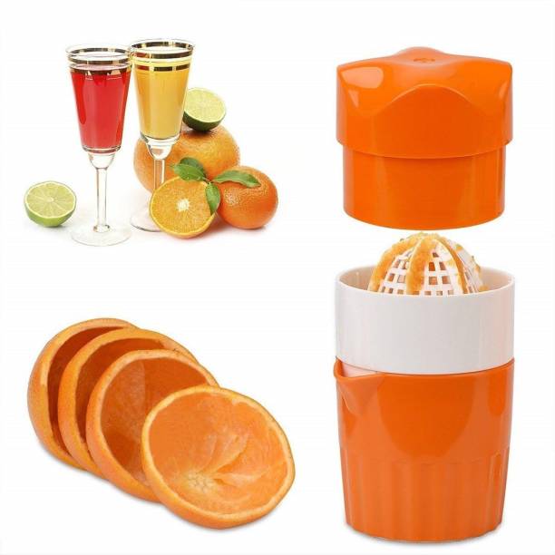 varnirajimportexport Plastic Hand Juicer Orange Juicer Lemon Squeezer, Manual Hand Juicer with Strainer and Container