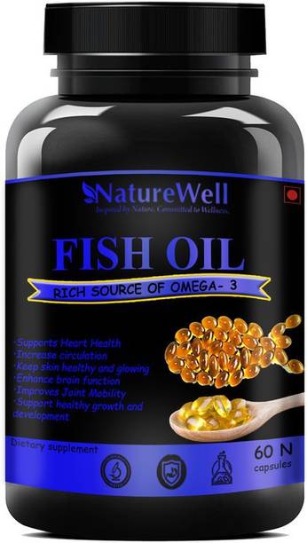 Naturewell Fish Oil (Triple Strength) With 1000Mg Omega 3 (600Mg Epa, 400Mg Dha) Blue