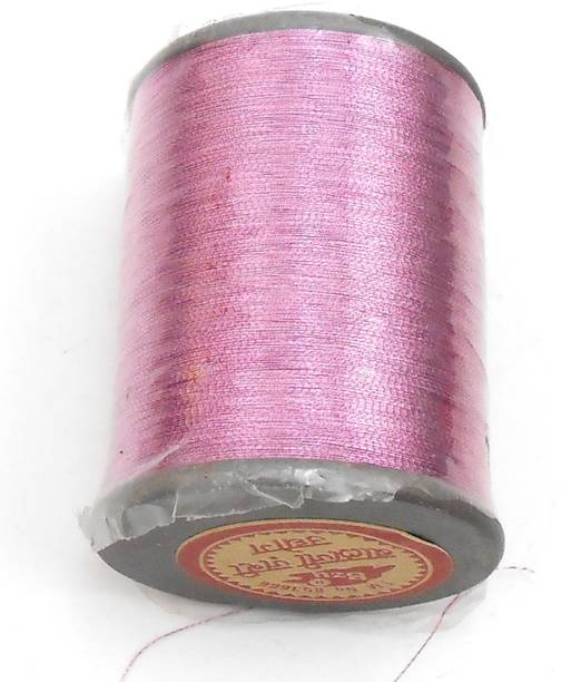Crafto Zari Threads Pink for Embroidery- Beading-Jewellery Making/Decorations/Crafts, Tassels Making Pack of 2 Rolls.