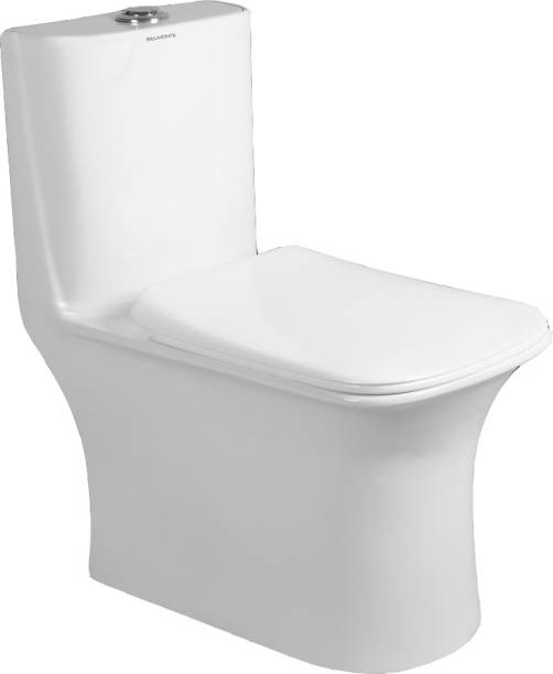 BM BELMONTE Ceramic One Piece Western Commode / Toilet / Water Closet / EWC Crenza S Trap 230mm / 9 Inch with Syphonic Rimless Tornado Flushing Western Commode