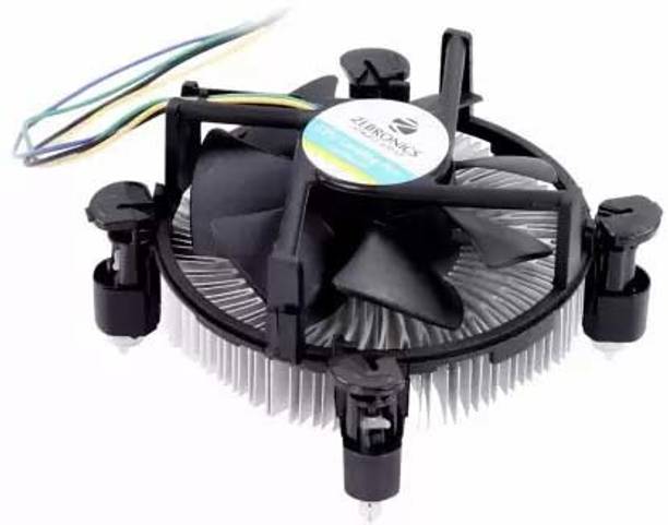 ZEBRONICS Genuine CPU FAN for Core i3/i5/i7 CPU Fan with Heat Sinks Processor Cooler