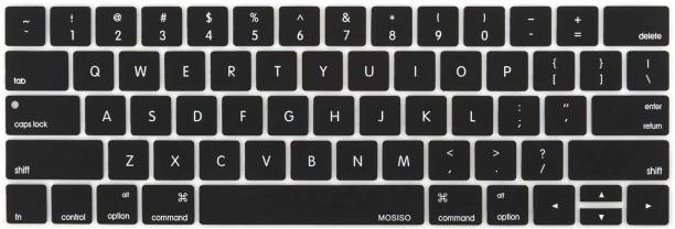 OJOS 2018 Nov Newest MacBook Air 13 Touch ID Version Model A1932 - Black Premium Ultra Thin Keyboard Cover Laptop Keyboard Skin