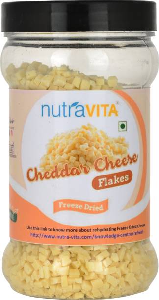 Nutra Vita Freeze Dried Cheddar Cheese Flakes (No Additives, No Preservatives) 200 g