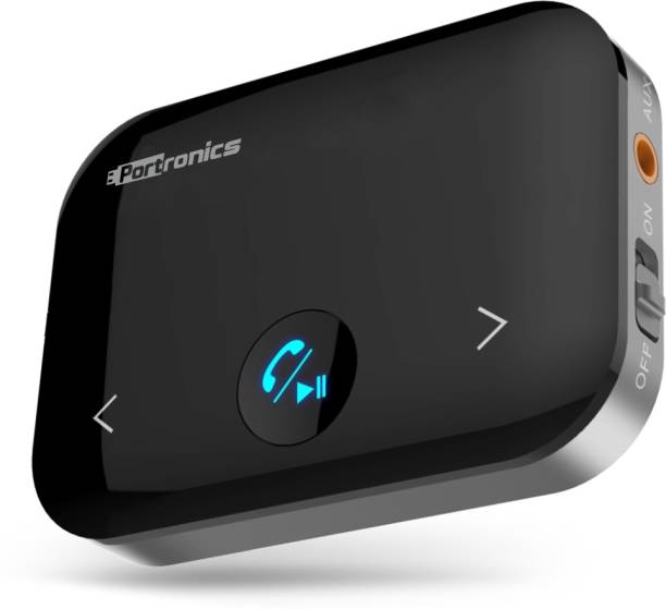 Portronics v4.2 Car Bluetooth Device with Transmitter, Audio Receiver, 3.5mm Connector