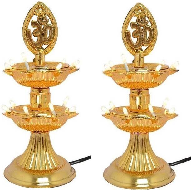 FYUGO Golden OM Design Led Electric Diya Light(PACK OF ...