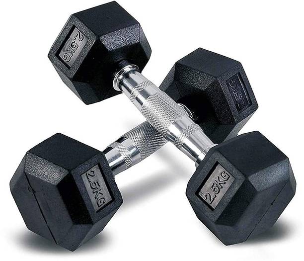 Super king sports Hexa 2.5 Kg Pair Fixed Weight Dumbbell