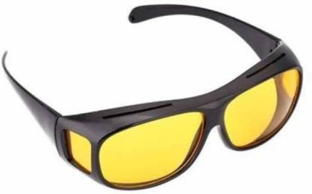Starsales Night Vision HD Glass Cycling Goggles (Yellow) Cycling Goggles