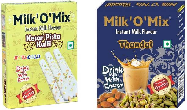Milk'O'Mix Juice Mix Powder Kesar Pista Kulfi and Thandai - (150gx2)