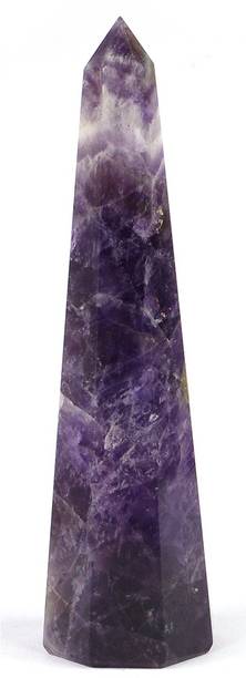 REIKI CRYSTAL PRODUCTS Amethyst Pencil Natural Crystal Pencil Reiki Healing Pencil Amethyst Obelisk Reiki Healing Obelisk Crystal Stone Obelisk Stone Tower For Grid, Vastu Correction, Protection and Increase Energy Height 3 Inch Approx Decorative Showpiece  -  8 cm