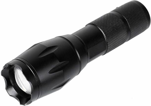 skyunion Zoomable LED T6 with 5 Modes Super Bright Cree t6 led torch light with Rechargeable Batty and adapter Included OR (3xAAA bateries not included,) Torch (Black : Rechargeable) Torch