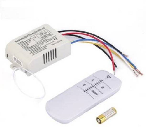 graceride ABCD 4 Way Wireless Remote Control Switch Four Way IR RF Switch for Light & Fan 10 A Four Way Electrical Switch