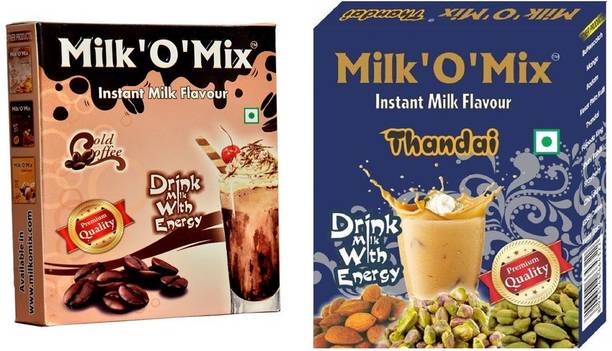 Milk'O'Mix Juice Mix Powder Cold Coffee and Thandai - (150gx2)