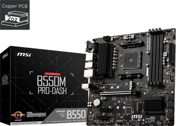 MSI B550M PRO-DASH Mini-ATX AM4 Gaming Motherboard