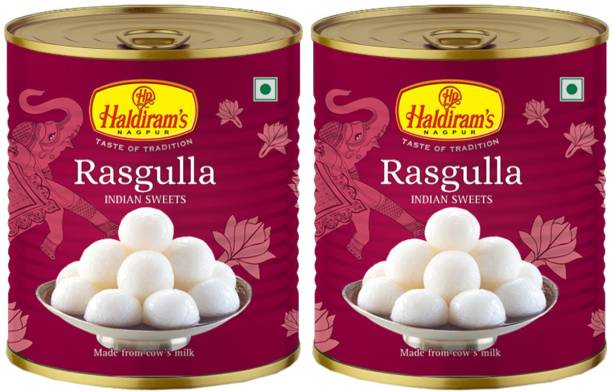 Haldiram's Rasgulla (Pack Of 2) Tin