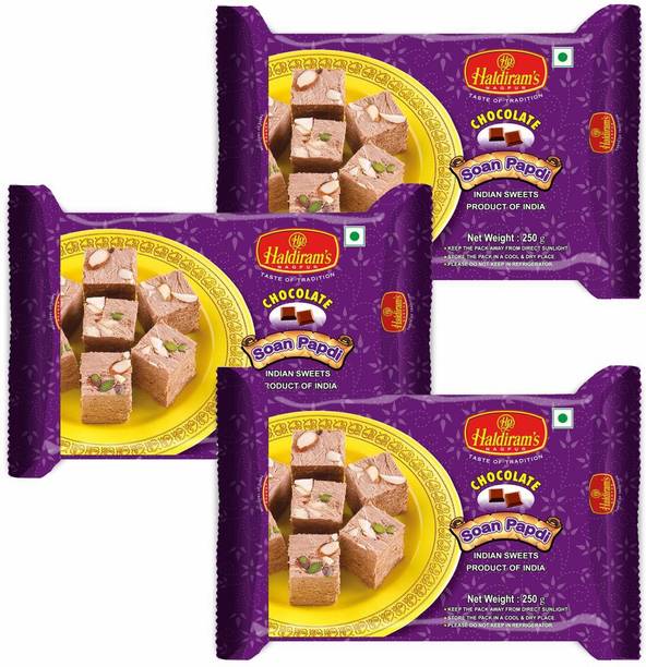 Haldiram's Soan Papdi (Chocolate Flavour) (Pack of 3) Box