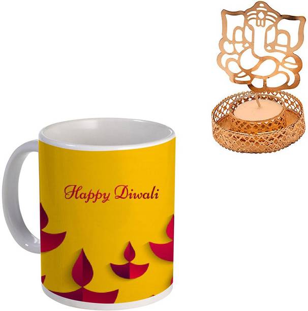 COLOR YARD Mug, Candle Tealight Holder Gift Set