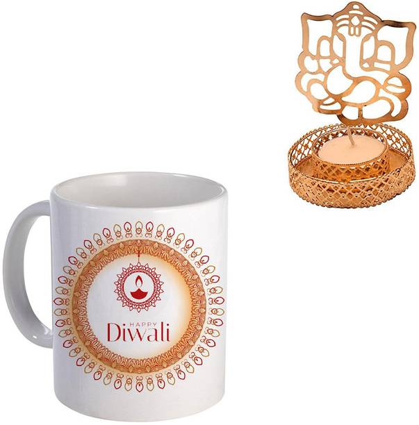 COLOR YARD Mug, Candle Tealight Holder Gift Set