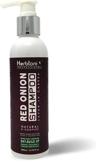HerbtoniQ Professional Red Onion Shampoo Natural B-COMPLEX Growth Therapy For Thicker, Fuller & Healthier Hair