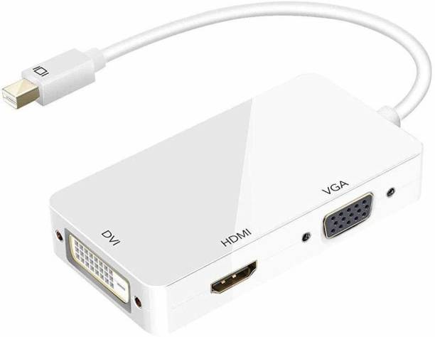 coolcold  TV-out Cable Mini Display Port Thunderbolt to HDMI/DVI/VGA Display Port (Cable) Adapter Compatible for MacBook, Microsoft Surface Pro & Pro 2,3 (White) (HDMI Cable)