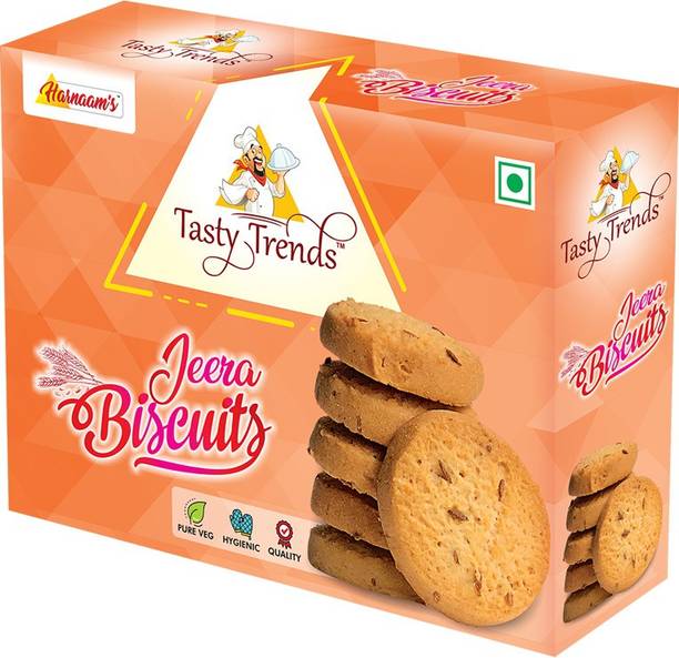 tasty trends Jeera Biscuits (Pack of 2) 200 gms x 2 packs Cookies Biscuit