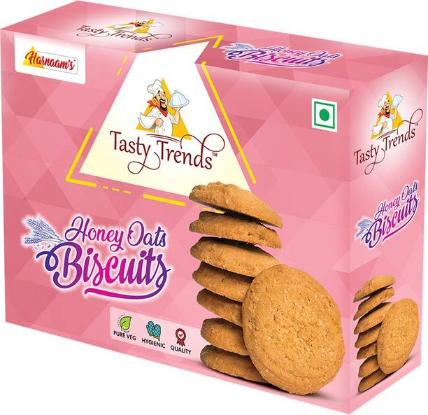 tasty trends Honey Oats Biscuits 200 Gms (Pack Of 2) Cookies Biscuit